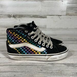 Vans Old Skool Multi Color High Top Checkered Sneakers‎ Skateboarding Shoes US 6